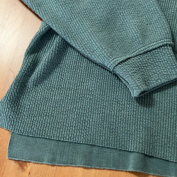 Aerie Green Ribbed Sweatshirt - Picture 4 of 8